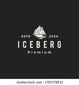 iceberg mount hipster vintage logo vector icon illustration