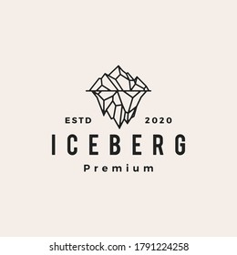 iceberg mount hipster vintage logo vector icon illustration