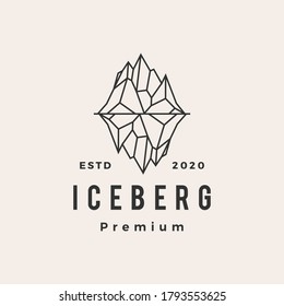 iceberg mount hipster vintage logo vector icon illustration