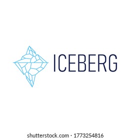 Iceberg Mount Logo Vector Icon Illustration