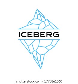 ilustración de icono del vector del logotipo de la montura de iceberg