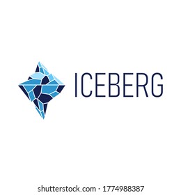 iceberg mount logo vector icon illustration
