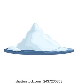 Iceberg mountain icon cartoon vector. Arctic exploration. Travel cold nature