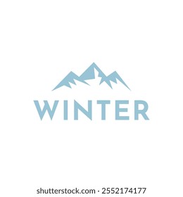 Logo de la montaña Iceberg, Vector del logotipo de la nieve de la montaña