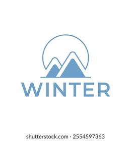 Iceberg mountain logo, Mountain snow logo vector