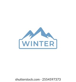 Iceberg mountain logo, Mountain snow logo vector