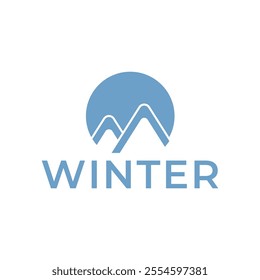 Iceberg mountain logo, Mountain snow logo vector