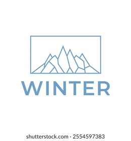 Iceberg mountain logo, Mountain snow logo vector