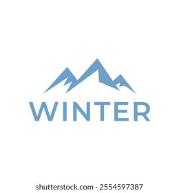 Iceberg mountain logo, Mountain snow logo vector