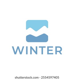 Iceberg mountain logo, Mountain snow logo vector