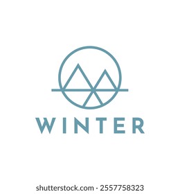 Iceberg mountain logo, Mountain snow logo vector