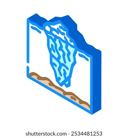 iceberg natural phenomena isometric icon vector. iceberg natural phenomena sign. isolated symbol illustration