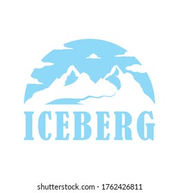 iceberg natural vector logo design