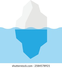 Iceberg Nature Glacier Icon Vector Flat Illustration