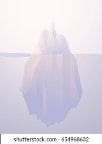 Iceberg nature submerged vector illustration 