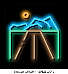 Iceberg neon light sign vector. Glowing bright icon Iceberg sign. transparent symbol illustration