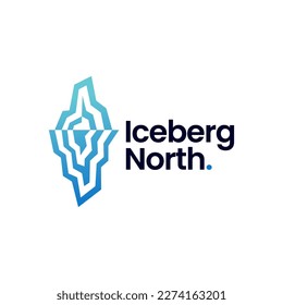 Iceberg North Ice Berg Logo Vektorsymbol Illustration