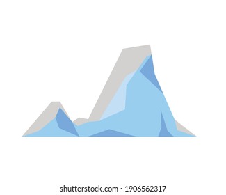 iceberg north pole, mountain wilderness image vector illustration