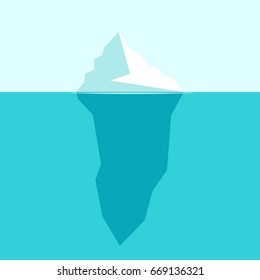 Iceberg in ocean. vector illustration - Shutterstock ID 669136321