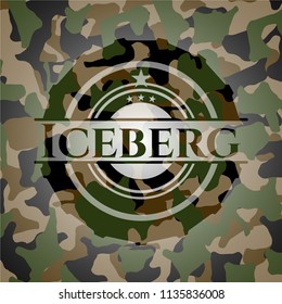 Iceberg on camouflage pattern