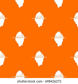 Iceberg pattern repeat seamless in orange color for any design. Vector geometric illustration