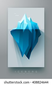 iceberg polygonal design banner