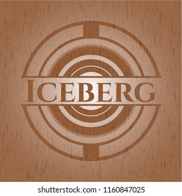 Iceberg retro wood emblem