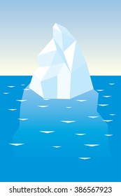 iceberg in the sea in clear weather