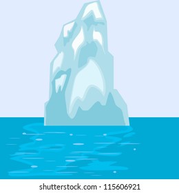 Iceberg in the sea. eps10