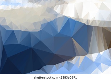 Iceberg, sea, lake. Triangle background, vector polygon art, soft colored abstract illustration. Web mobile interface template. Travel corporate website design. Blurred. Landscape. Instagram style.