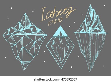 Iceberg pronto. Ilustração vetorial.