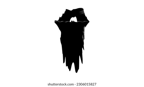 iceberg silhouette, high quality vector