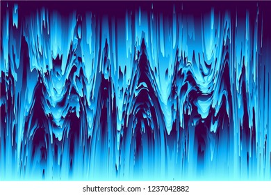 Iceberg stalactite cave abstract background and vector graphic waterfall