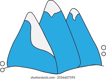 Iceberg, a symbol of nature's hidden power. Most of its existence is hidden beneath the surface, reminding us of the untold mysteries of this world.