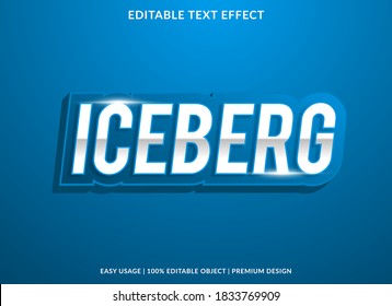 efecto de texto de iceberg con uso en negrita y estilo 3d para el logotipo y la marca de negocios