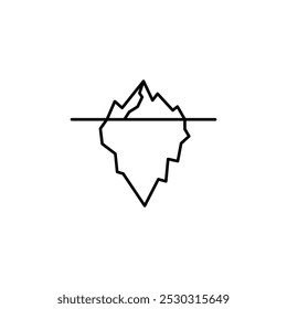 Ícone de traçado de linha fina do Iceberg