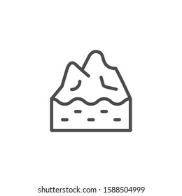 Iceberg top line outline icon