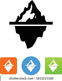 Iceberg Underwater Hazard Vector Icon