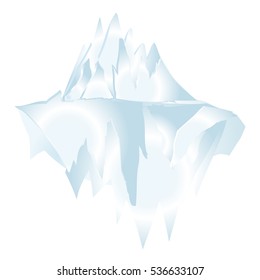 Iceberg Underwater Icon Symbol Design. Vector illustration isolated on white background. 