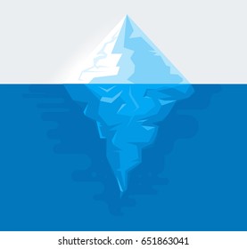 iceberg underwater illustration. vector stock.