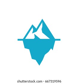 Iceberg underwater vector icon