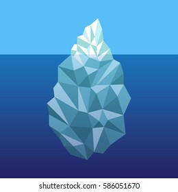 Iceberg underwater - vector illustration