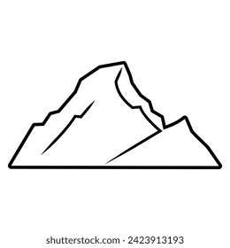 Iceberg vector in black and white