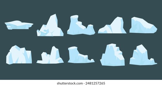 Iceberg Vector Element Collection Set