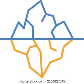 Iceberg vector icon. Can be used for printing, mobile and web applications.