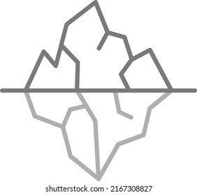 Iceberg vector icon. Can be used for printing, mobile and web applications.