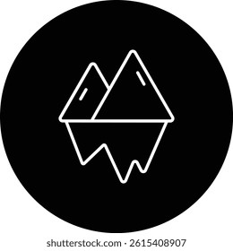 Iceberg vector icon. Can be used for printing, mobile and web applications.