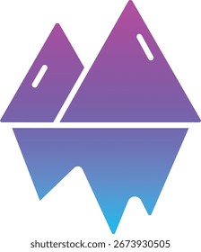 Icono de Vector Iceberg. Se puede utilizar para aplicaciones de impresión, móviles y de Web.