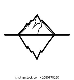 Iceberg vector icon isolated on white background. Ice berg vector icon. Iceberg vector eps clip art