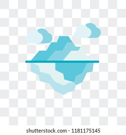 Iceberg vector icon isolated on transparent background, Iceberg logo concept